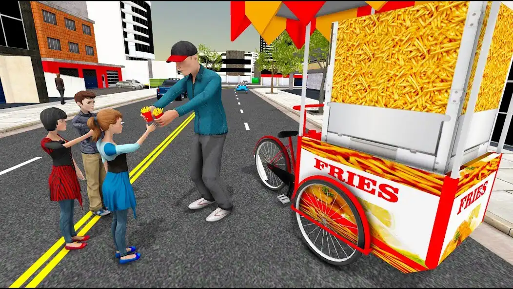 Play Crispy Fries Hawkers Cycle as an online game Crispy Fries Hawkers Cycle with UptoPlay