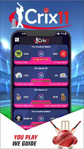 Play Crix11 Live Cricket Prediction as an online game Crix11 Live Cricket Prediction with UptoPlay