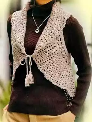 Play Crochet Pattern Women Vests