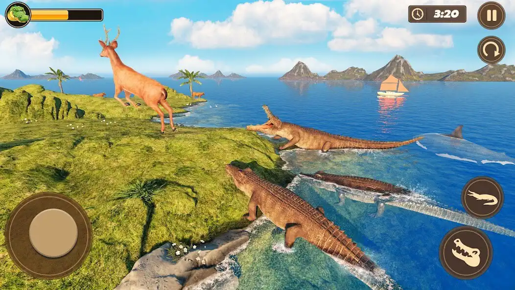 Play Crocodile Game: Angry Animal as an online game Crocodile Game: Angry Animal with UptoPlay