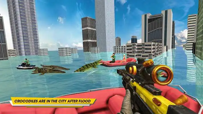 Play Crocodile Hunting Attack City Simulator