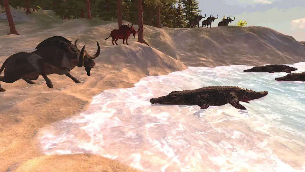 Play Crocodile Sim 3D Hunt Attack as an online game Crocodile Sim 3D Hunt Attack with UptoPlay
