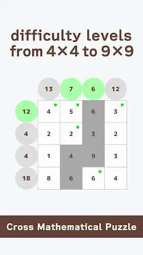 Play Cross Mathematical Puzzle
