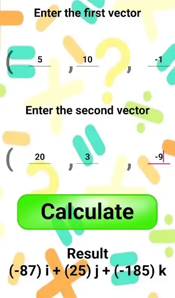 Play Cross Product Calculator as an online game Cross Product Calculator with UptoPlay