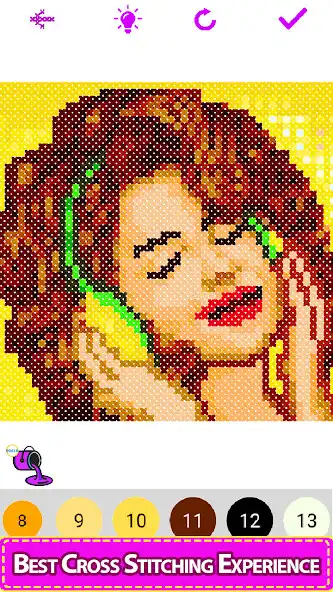 Play Cross Stitch - Adult Coloring By Number Book Pages