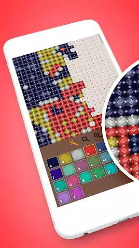 Cross Stitch - Color by Number & Letter Coloring online game with UptoPlay