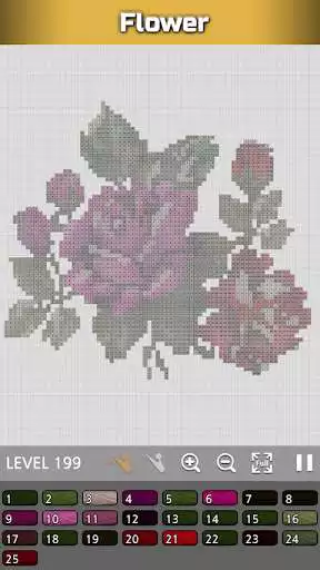Play Cross Stitch Coloring as an online game Cross Stitch Coloring with UptoPlay