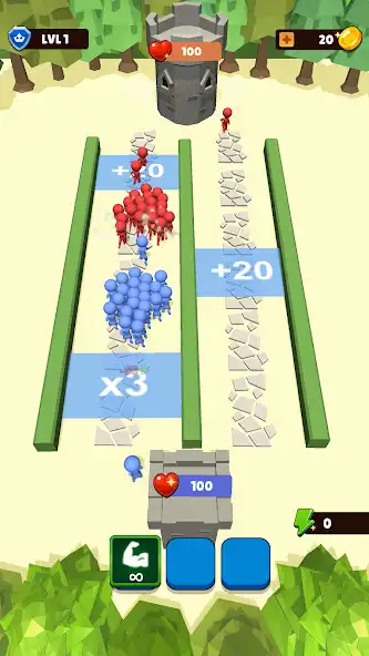 Play Crowd Arena - Tower Defense as an online game Crowd Arena - Tower Defense with UptoPlay