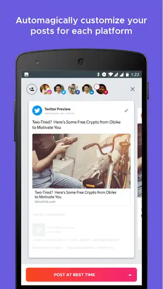 Play Crowdfire: Social Media Manager as an online game Crowdfire: Social Media Manager with UptoPlay