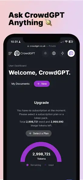 Play CrowdGPT - CrowdAI Chatbot as an online game CrowdGPT - CrowdAI Chatbot with UptoPlay