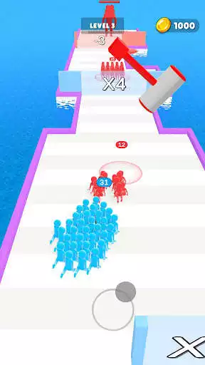 Play Crowd Multiplier 3D as an online game Crowd Multiplier 3D with UptoPlay