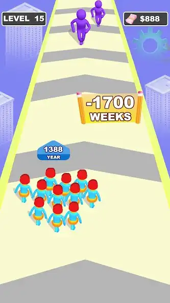 Play Crowd Running Evolution 3D as an online game Crowd Running Evolution 3D with UptoPlay