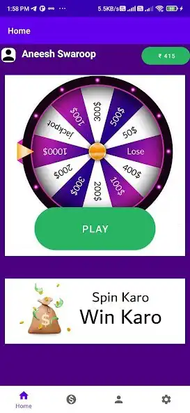 Play CrowdSpin: Spin Karo, Win Karo as an online game CrowdSpin: Spin Karo, Win Karo with UptoPlay