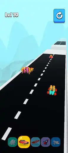 Play Crowd Transform Race 3D as an online game Crowd Transform Race 3D with UptoPlay