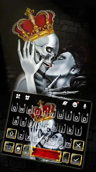 Play Crown Skull Kiss Keyboard Theme  and enjoy Crown Skull Kiss Keyboard Theme with UptoPlay