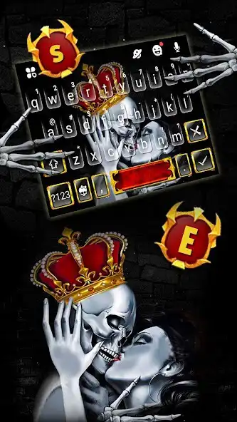 Play Crown Skull Kiss Keyboard Theme as an online game Crown Skull Kiss Keyboard Theme with UptoPlay
