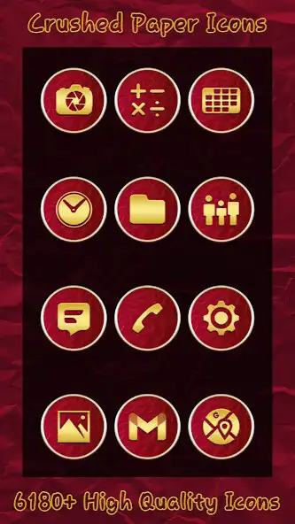 Play Crushed Paper - Golden Red Ico  and enjoy Crushed Paper - Golden Red Ico with UptoPlay