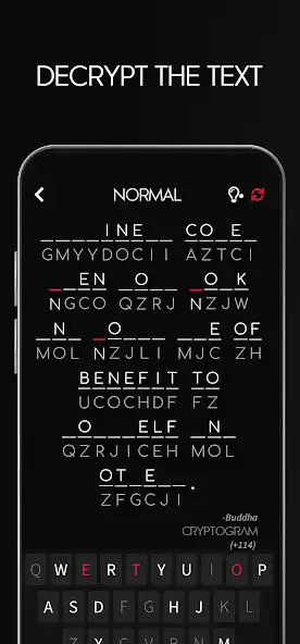 Play Cryptogram - Decrypt Quotes as an online game Cryptogram - Decrypt Quotes with UptoPlay