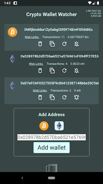 Play Crypto Wallet Watcher - Track addresses, balances as an online game Crypto Wallet Watcher - Track addresses, balances with UptoPlay