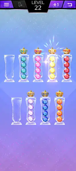 Play Crystal Sort Puzzle as an online game Crystal Sort Puzzle with UptoPlay