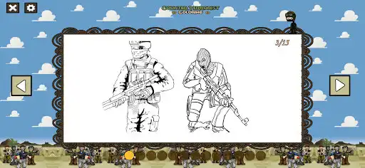 Play CS Counter Coloring as an online game CS Counter Coloring with UptoPlay