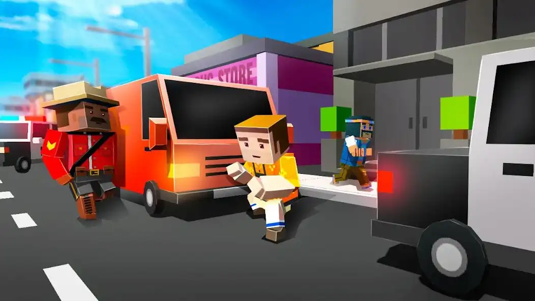 Play Cube Car Theft Race 3D as an online game Cube Car Theft Race 3D with UptoPlay
