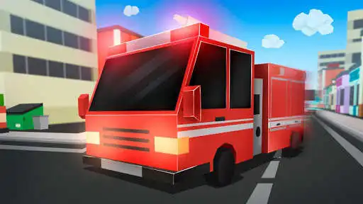 Play Cube Fire Truck: Firefighter as an online game Cube Fire Truck: Firefighter with UptoPlay