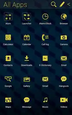 Play Cube Pattern Atom theme