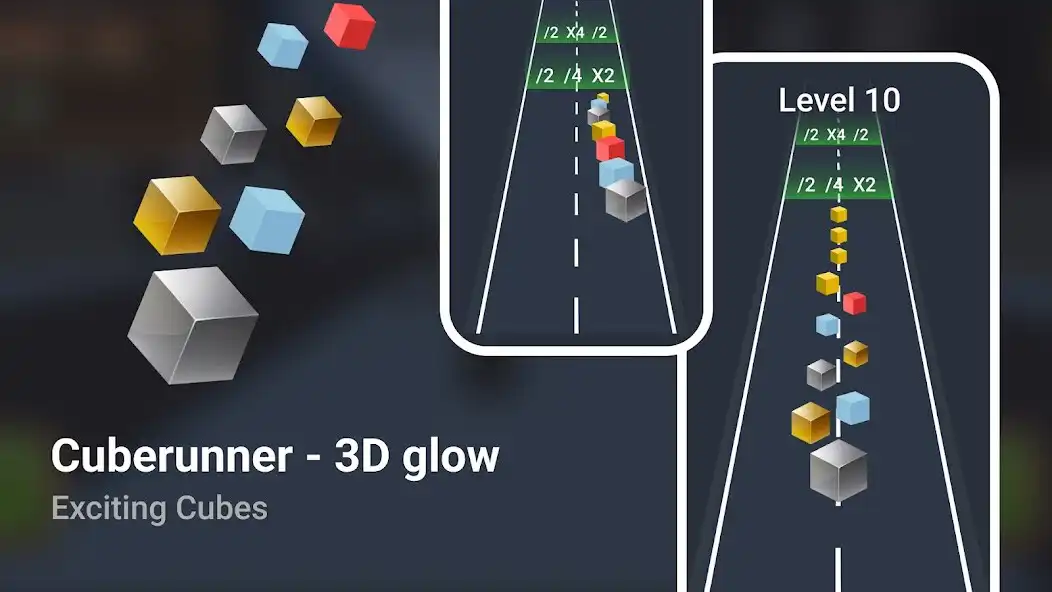 Play Cube Runner 3D Glow as an online game Cube Runner 3D Glow with UptoPlay