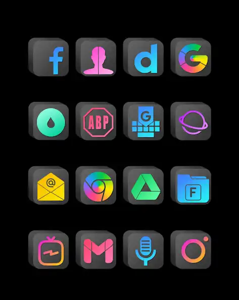 Play Cubic Dark Mode - 3D Icon pack as an online game Cubic Dark Mode - 3D Icon pack with UptoPlay