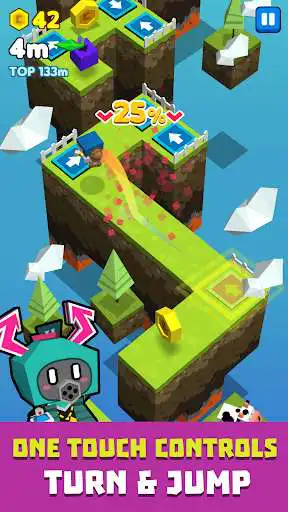 Play Cubie Jump - Tap Dash as an online game Cubie Jump - Tap Dash with UptoPlay