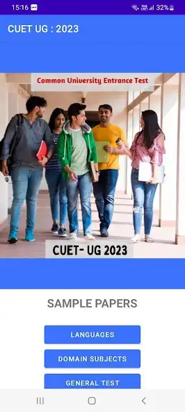 Play CUET (UG) Sample Paper 2023  and enjoy CUET (UG) Sample Paper 2023 with UptoPlay