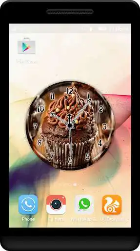 Play Cup Cake Clock Live Wallpaper