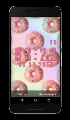 Play Cup Cake Clock Live Wallpaper