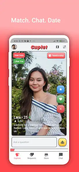 Play Cuplet - Meet  Seek Dating as an online game Cuplet - Meet  Seek Dating with UptoPlay