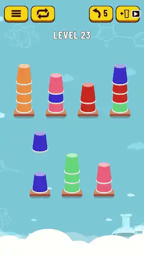 Play Cup Sort Puzzle as an online game Cup Sort Puzzle with UptoPlay