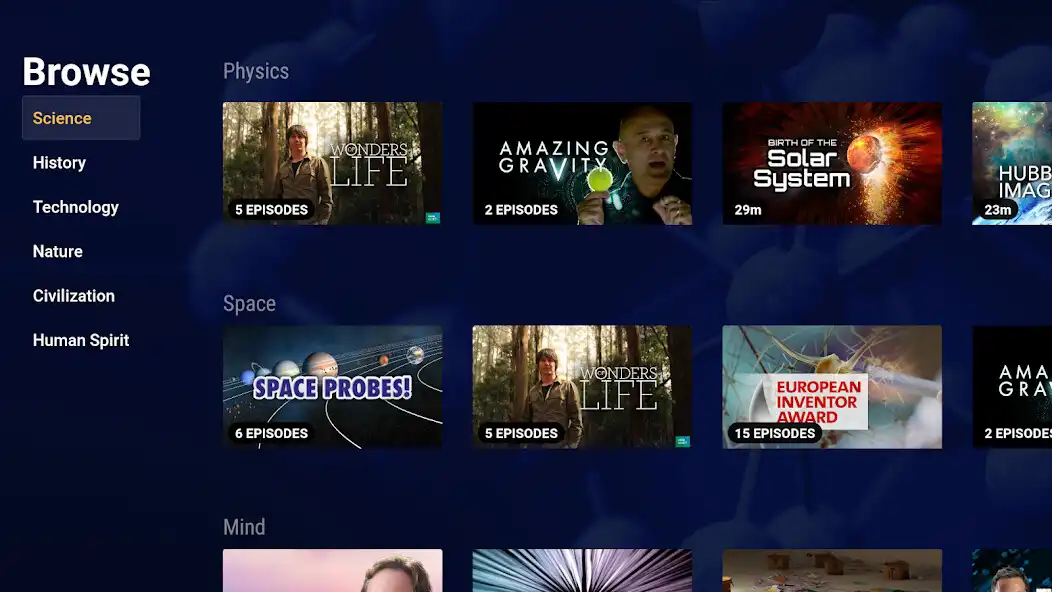 Play Curiosity Stream (TV) as an online game Curiosity Stream (TV) with UptoPlay