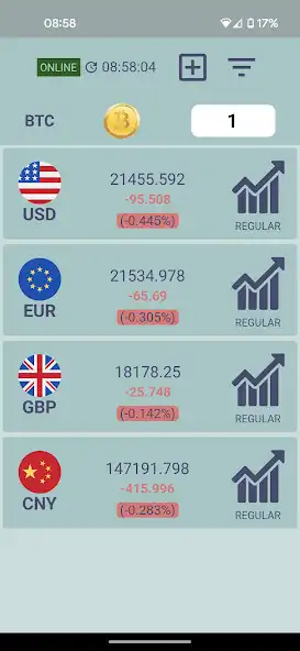Play Currency converter with widget as an online game Currency converter with widget with UptoPlay