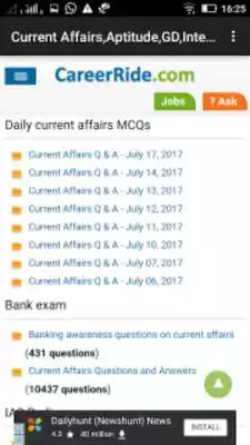 Play Current Affairs,Aptitude,GD,Interview Tips