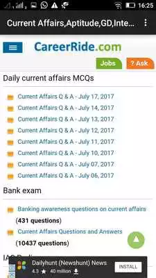 Play Current Affairs,Aptitude,GD,Interview Tips