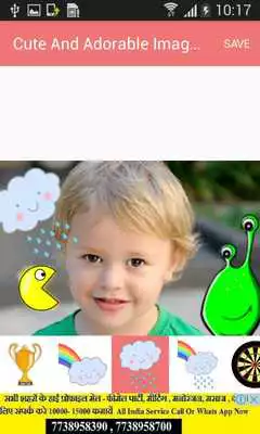 Play Cute  Adorable Image Stickers to Place On Photo