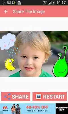 Play Cute  Adorable Image Stickers to Place On Photo