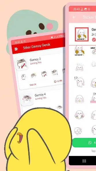 Play Cute Animated Stickers for WA  and enjoy Cute Animated Stickers for WA with UptoPlay