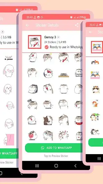 Play Cute Animated Stickers for WA as an online game Cute Animated Stickers for WA with UptoPlay