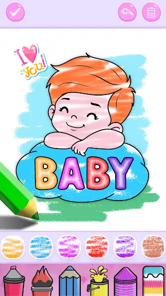 Play Cute Babies Coloring Pages as an online game Cute Babies Coloring Pages with UptoPlay