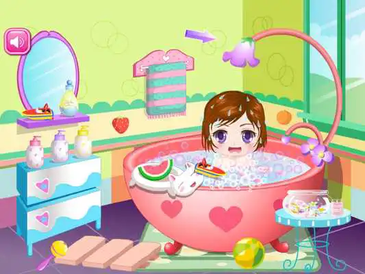 Play Cute Baby Bathing Game HD