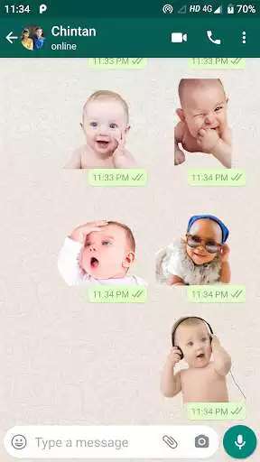 Play Cute Baby Stickers as an online game Cute Baby Stickers with UptoPlay