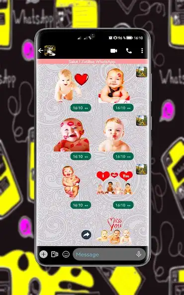 Play Cute Baby Stickers WASticker as an online game Cute Baby Stickers WASticker with UptoPlay
