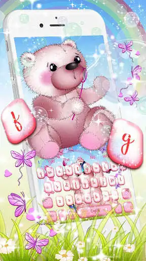 Play APK Cute Bear Rainbow Keyboard  and enjoy Cute Bear Rainbow Keyboard with UptoPlay keyboard.theme.teddy.bear.cute.colorful