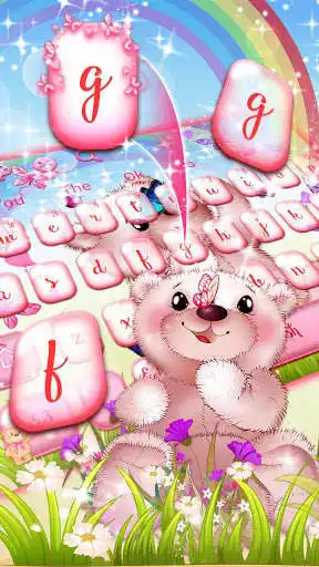 Play APK Cute Bear Rainbow Keyboard  and enjoy Cute Bear Rainbow Keyboard with UptoPlay keyboard.theme.teddy.bear.cute.colorful